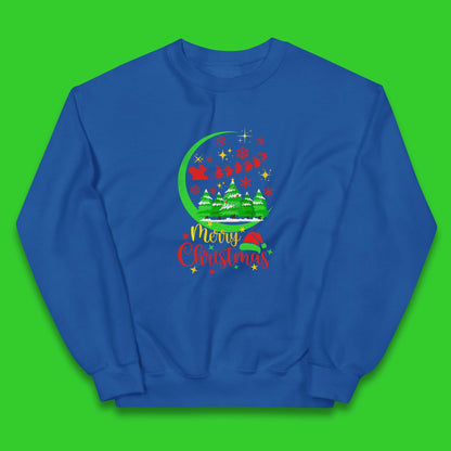 merry christmas santa trees jumper