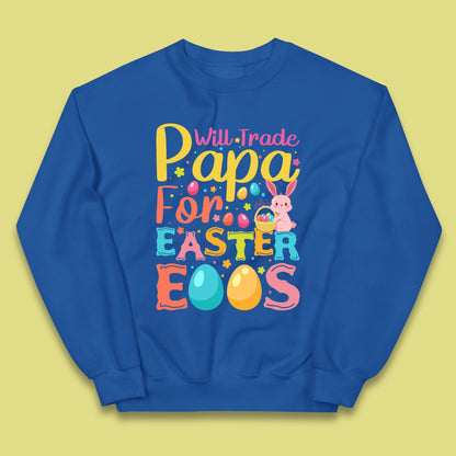 Papa For Easter Eggs Kids Jumper