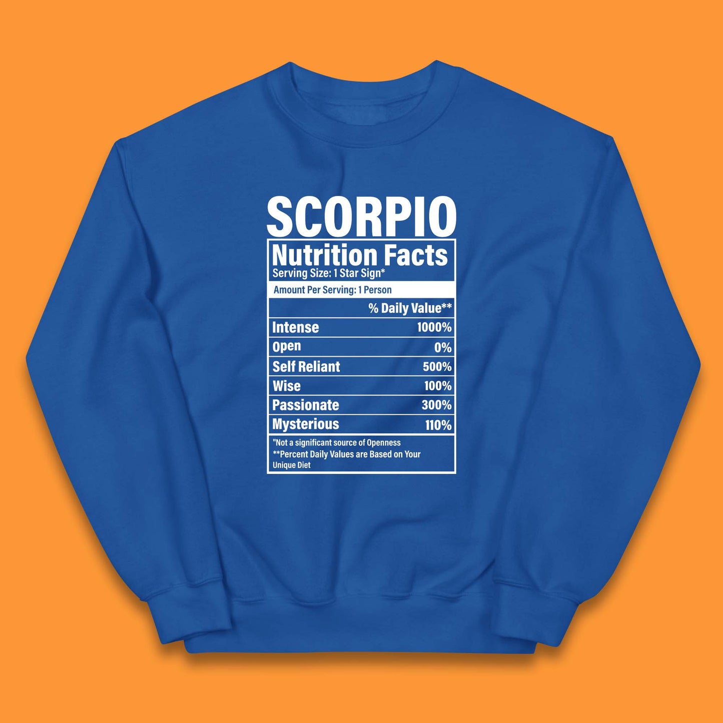 Scorpio Nutrition Facts Kids Jumper