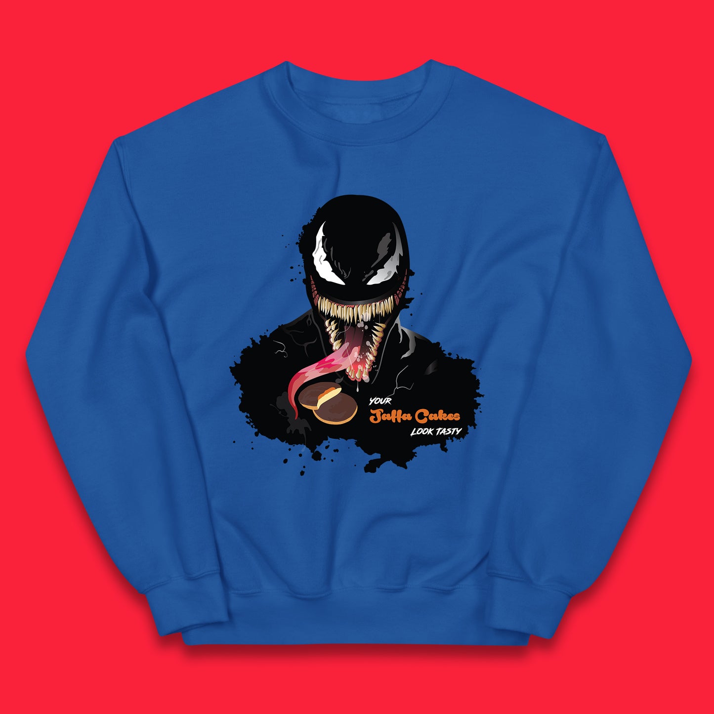 Venom Your Jaffa Cakes Look Tasty Marvel Avengers Venom Face Marvel Comics Movie Character Kids Jumper