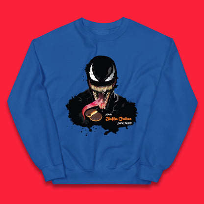 Venom Your Jaffa Cakes Look Tasty Marvel Avengers Venom Face Marvel Comics Movie Character Kids Jumper