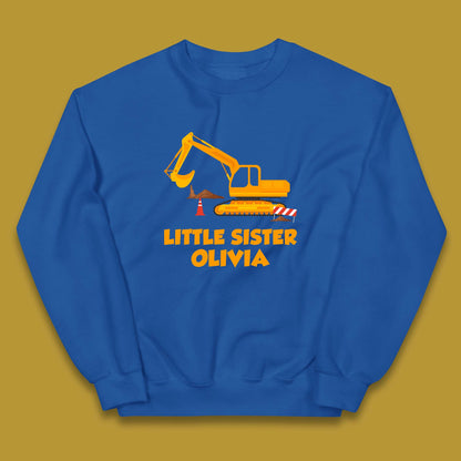 Personalised Little Sister Your Name Promoted To Sister Siblings Announcement Gift Kids Jumper