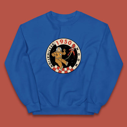Destination Moon 1950 Astronaut Tintin The Lunar Rocket Retro Comic Space Adventure Kids Jumper
