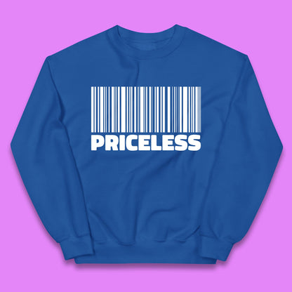Scan For Priceless Barcode Funny Label Inspirational Empowerment Kids Jumper