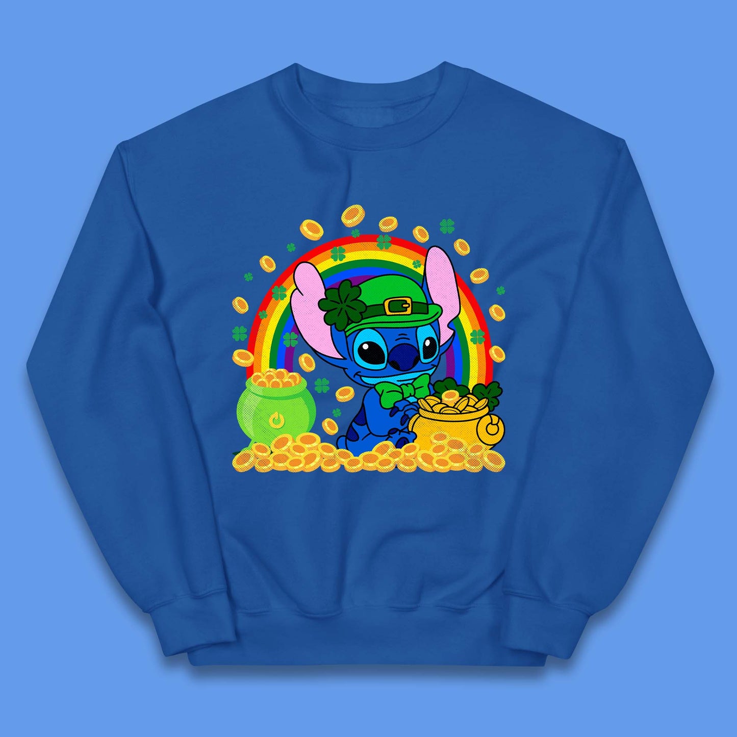 Disney Stitch St Patrick's Day Kids Jumper