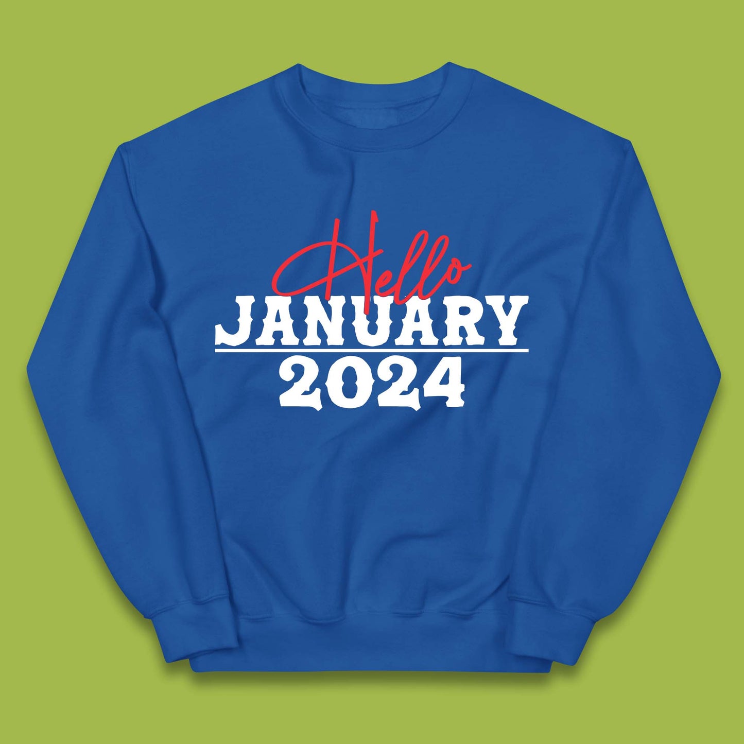 Hello January 2024 Kids Jumper