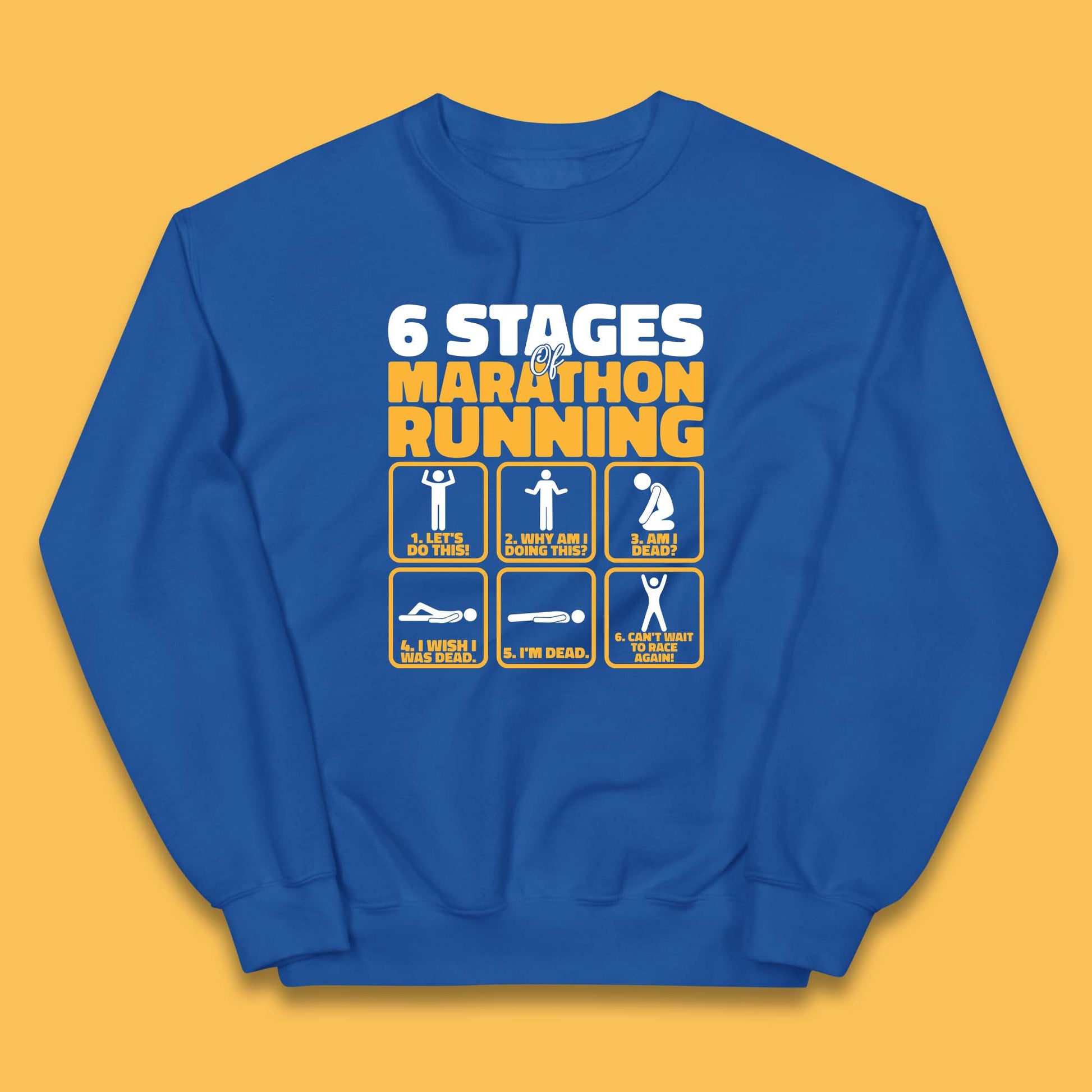 6 Stages Of Marathon Running  Athletics Runner Kids Jumper
