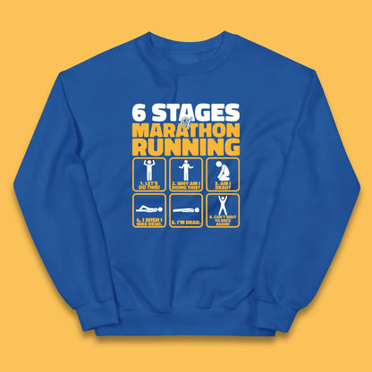 6 Stages Of Marathon Running  Athletics Runner Kids Jumper