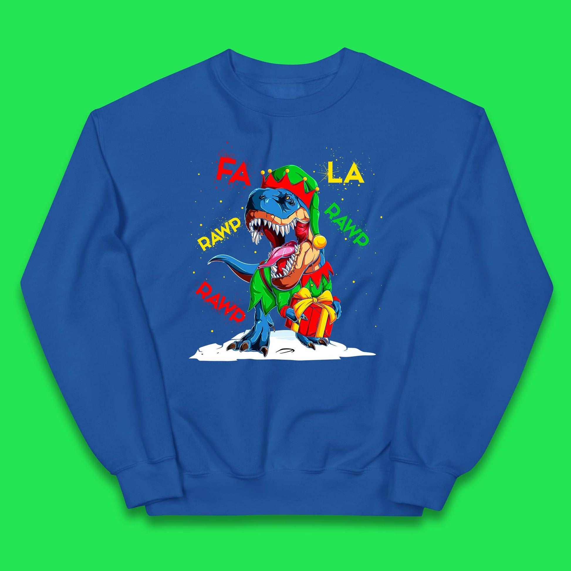 christmas dinosaur jumper