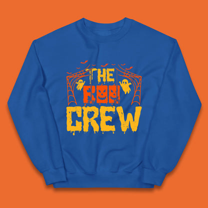 The Boo Crew Halloween Horror Spooky Boo Squad Matching Halloween Costume Kids Jumper