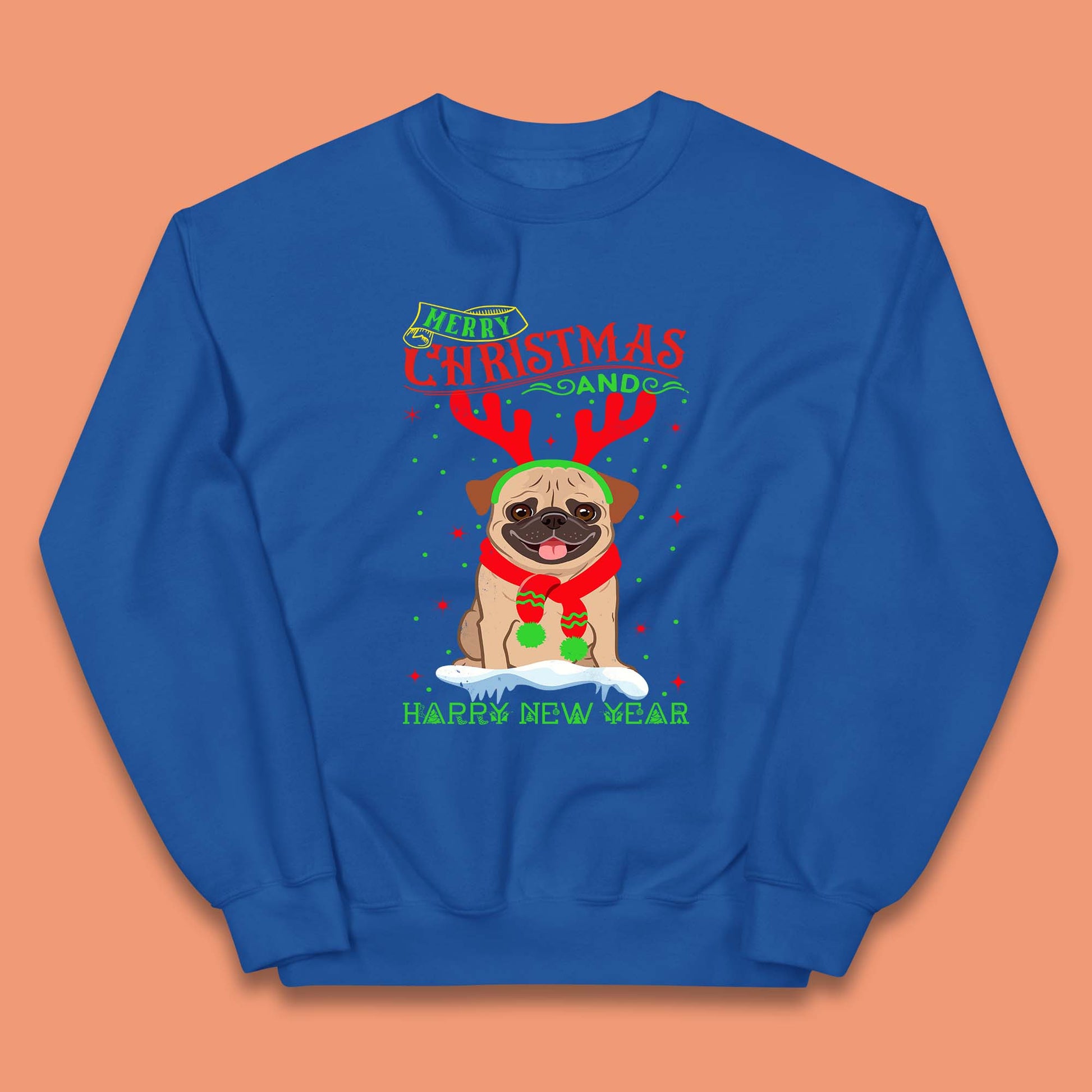 christmas pug dog jumper