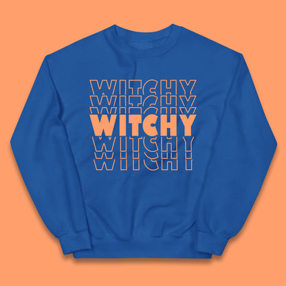 Witchy Halloween Witches Spooky Witch Vibes Witchy Aesthetic Halloween Party Kids Jumper