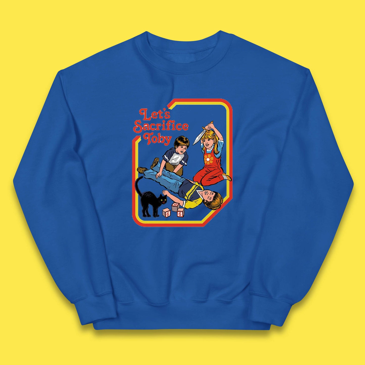 Let's Sacrifice Toby Creepy Incantation Halloween Funny Meme Dark Humor Kids Jumper