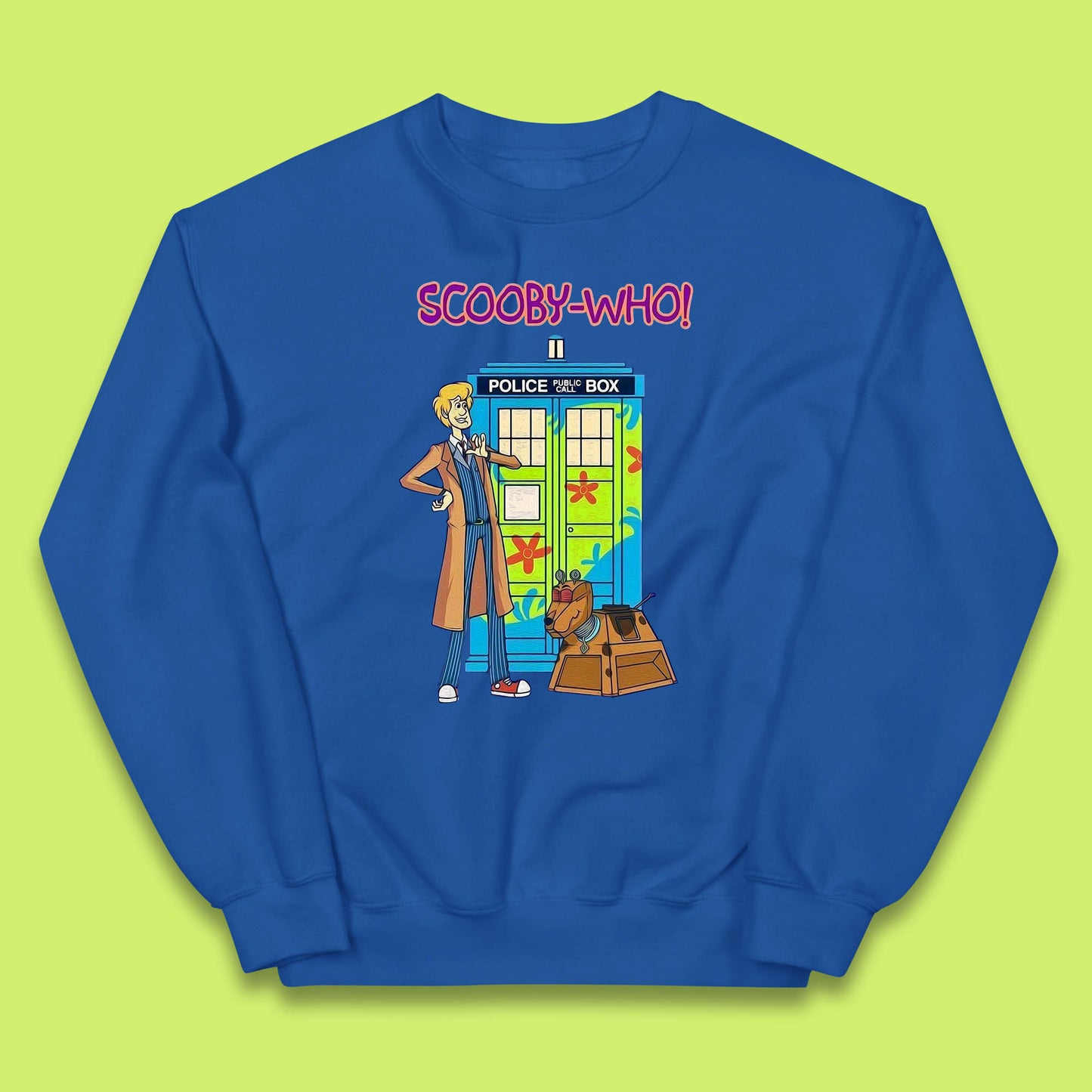 Scooby-Who Police Public Call Box  Scooby-Doo Doctor Who Tardis Police Box Kids Jumper