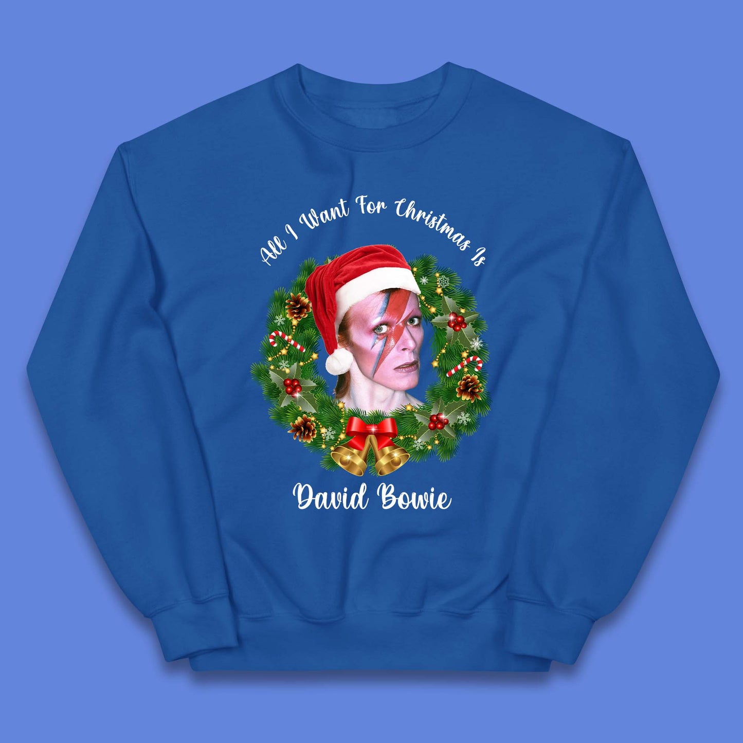 David Bowie Christmas Kids Jumper