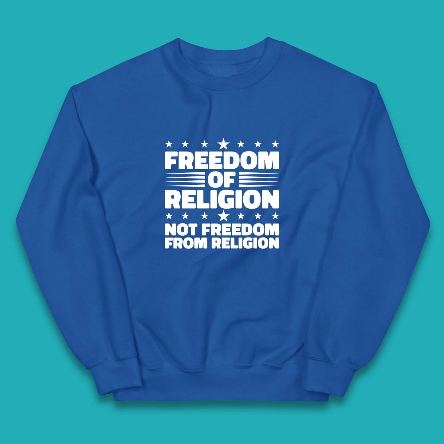 Freedom Of Religion Not Freedom From Religion Separation Of Church Of State Anti-Fascist Kids Jumper