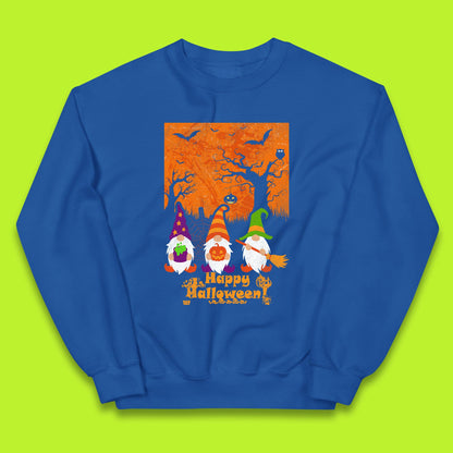 Happy Halloween Gnomies Spooky Witch Gnomes Scary Halloween Trees Gnome Lover Kids Jumper