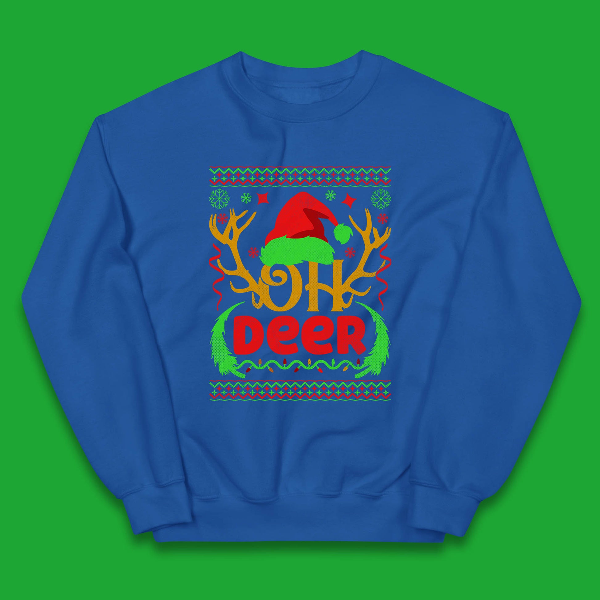 deer antlers christmas jumper