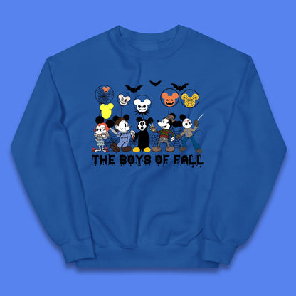 The Boys Of Fall Halloween Disney Mickey Mouse & Friends Horror Movie Characters Kids Jumper