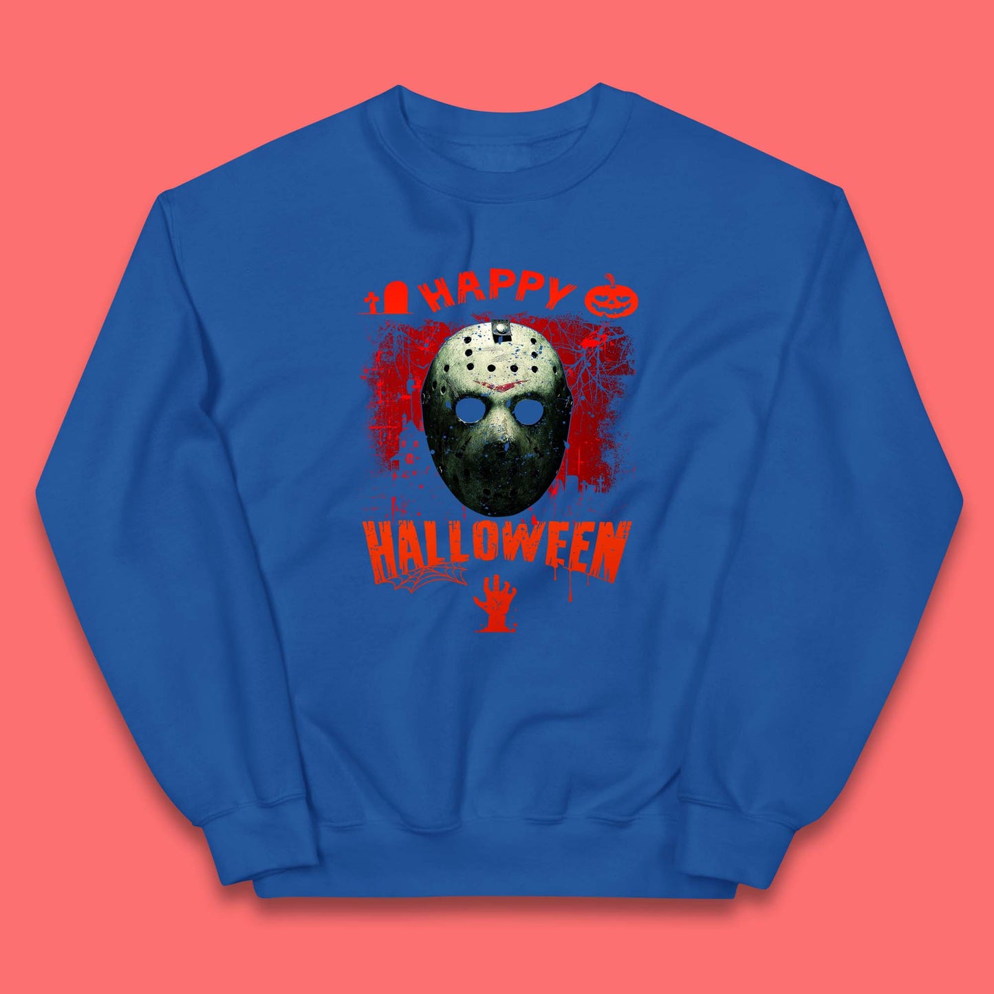 Happy Halloween Jason Voorhees Face Mask Halloween Friday The 13th Horror Movie Kids Jumper