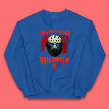 Happy Halloween Jason Voorhees Face Mask Halloween Friday The 13th Horror Movie Kids Jumper
