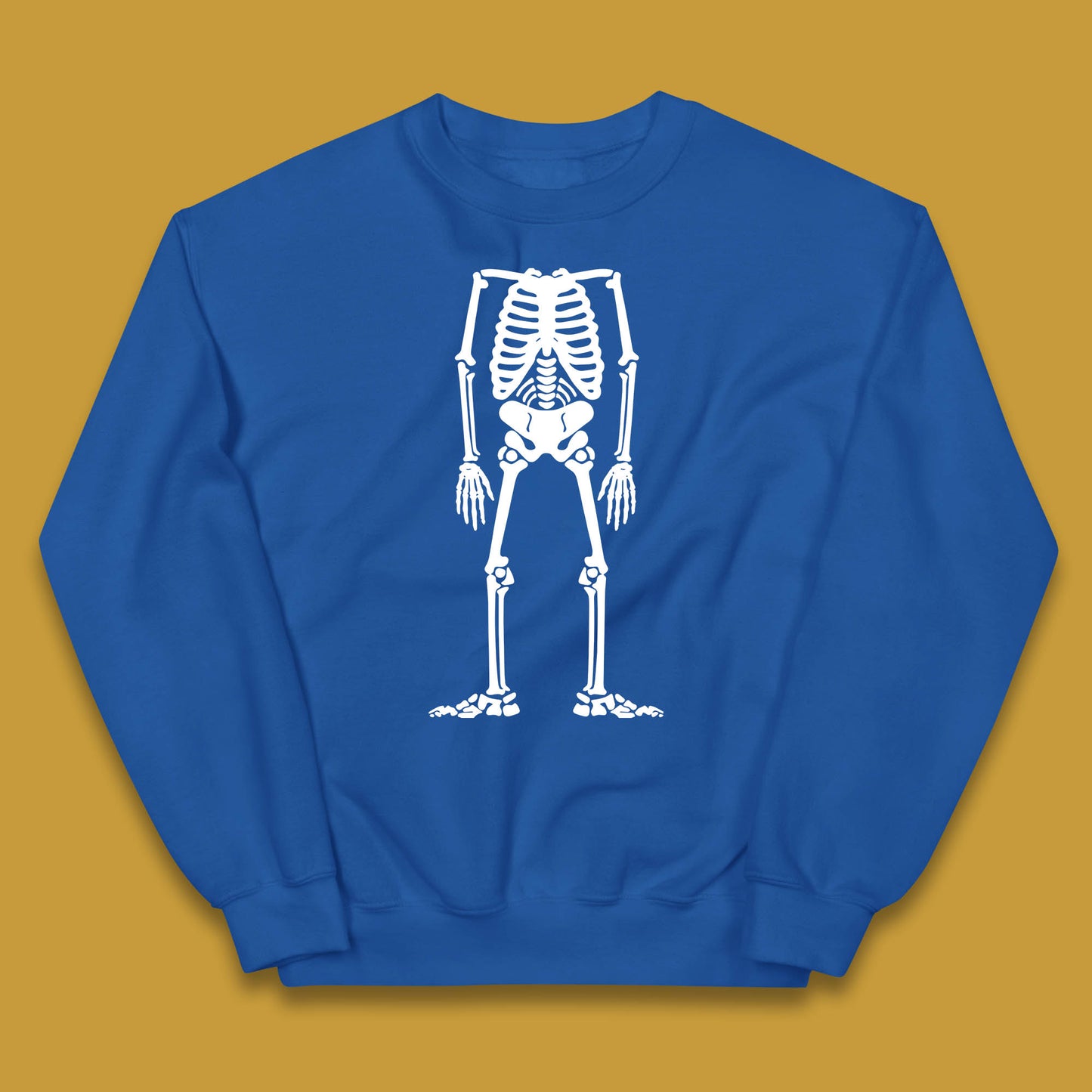 Skeleton Without Head Halloween Headless Skeleton Horror Scary Skull Kids Jumper