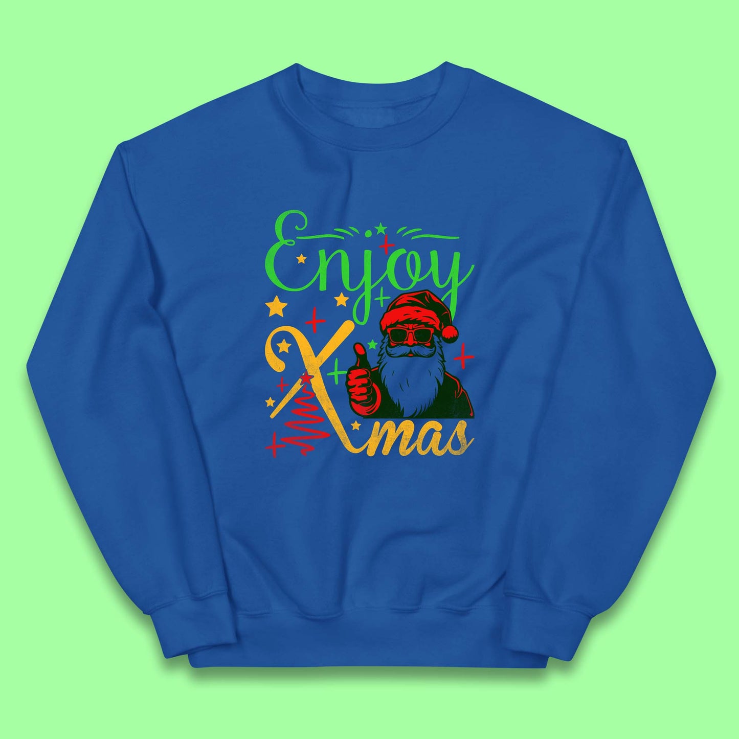 santa claus thumbs up christmas jumper