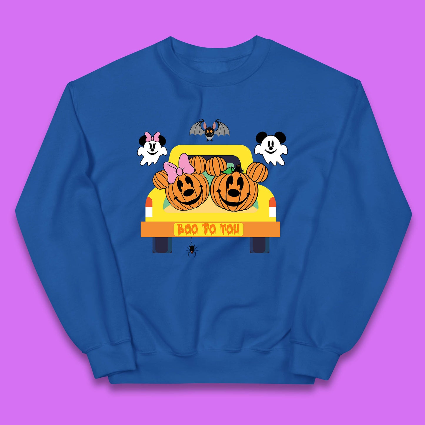 Disney Halloween Mickey Minnie Mouse Pumpkin Ghost Boo To You Horror Scary Disney Trip Kids Jumper