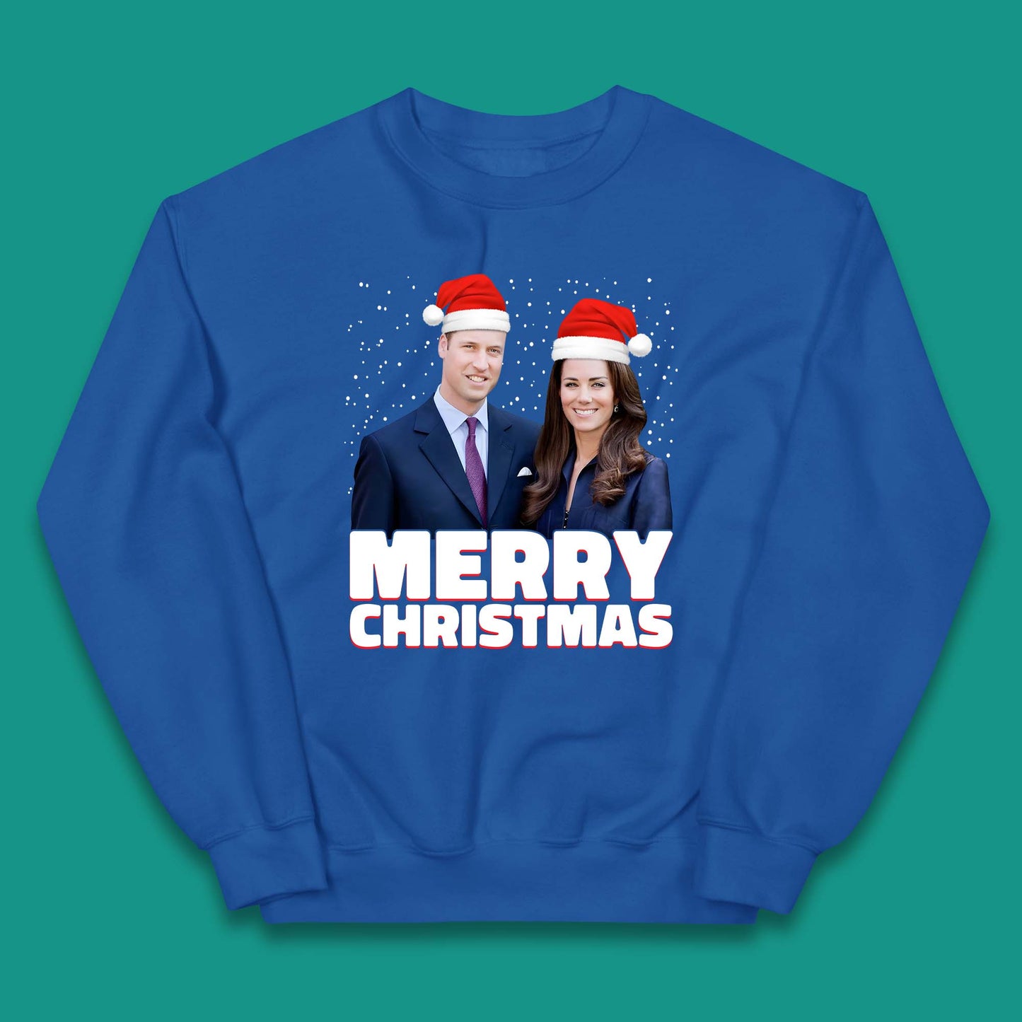 Prince William & Kate Merry Christmas Kids Jumper