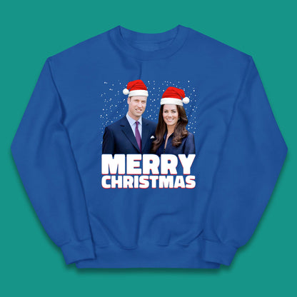Prince William & Kate Merry Christmas Kids Jumper