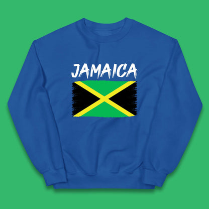 Jamaica Distressed Flag Country In The Caribbean Jamaican Flag Patriotism Kids Jumper