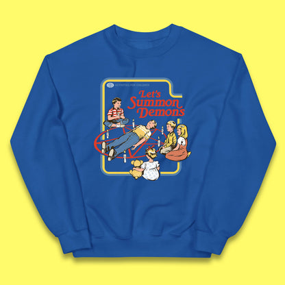 Let's Summon Demons Creepy Incantation Halloween Comic Funny Dark Humor Kids Jumper