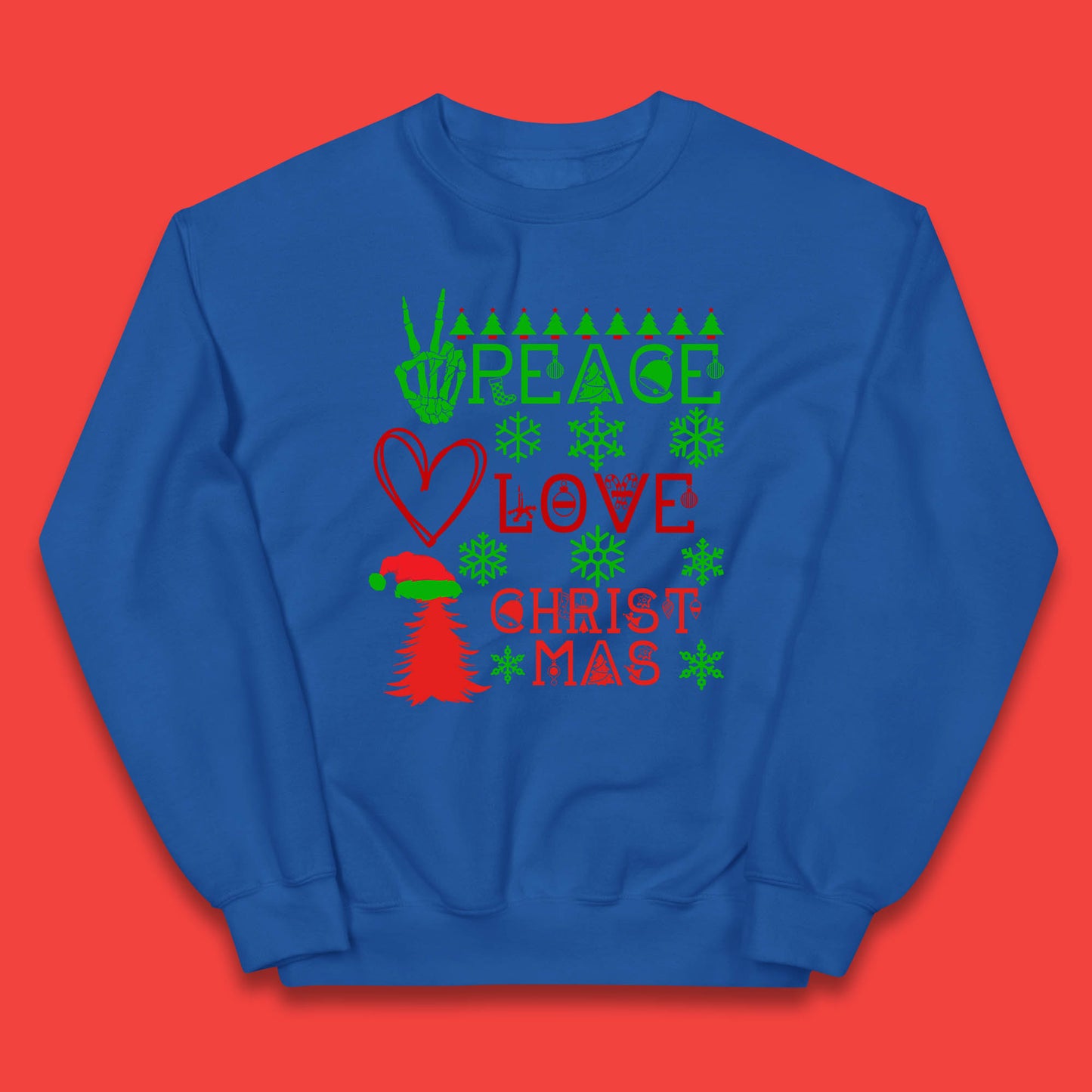 peace love christmas sweater