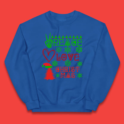 peace love christmas sweater