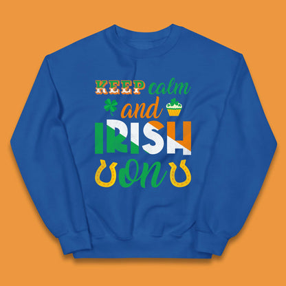 Keep Calm And Irish On Kids Jumper