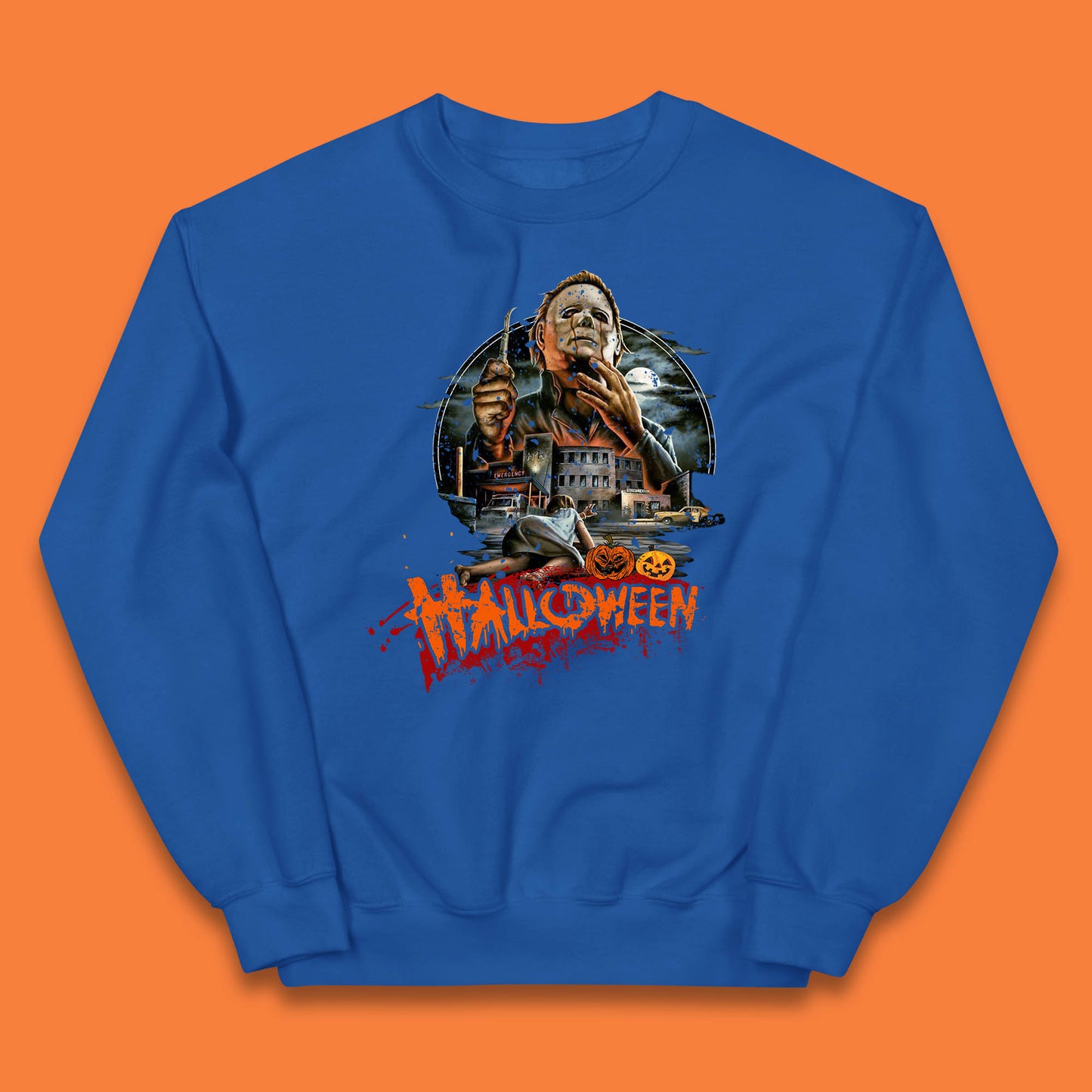 Halloween II The Nightmare Isn't Over Vintage Halloween Movie Poster Micheal Myers Horror Character Kids Jumper