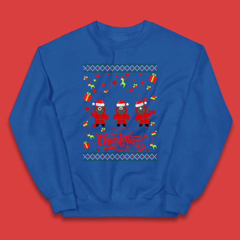 Squid Game Guards Christmas Kids Jumper