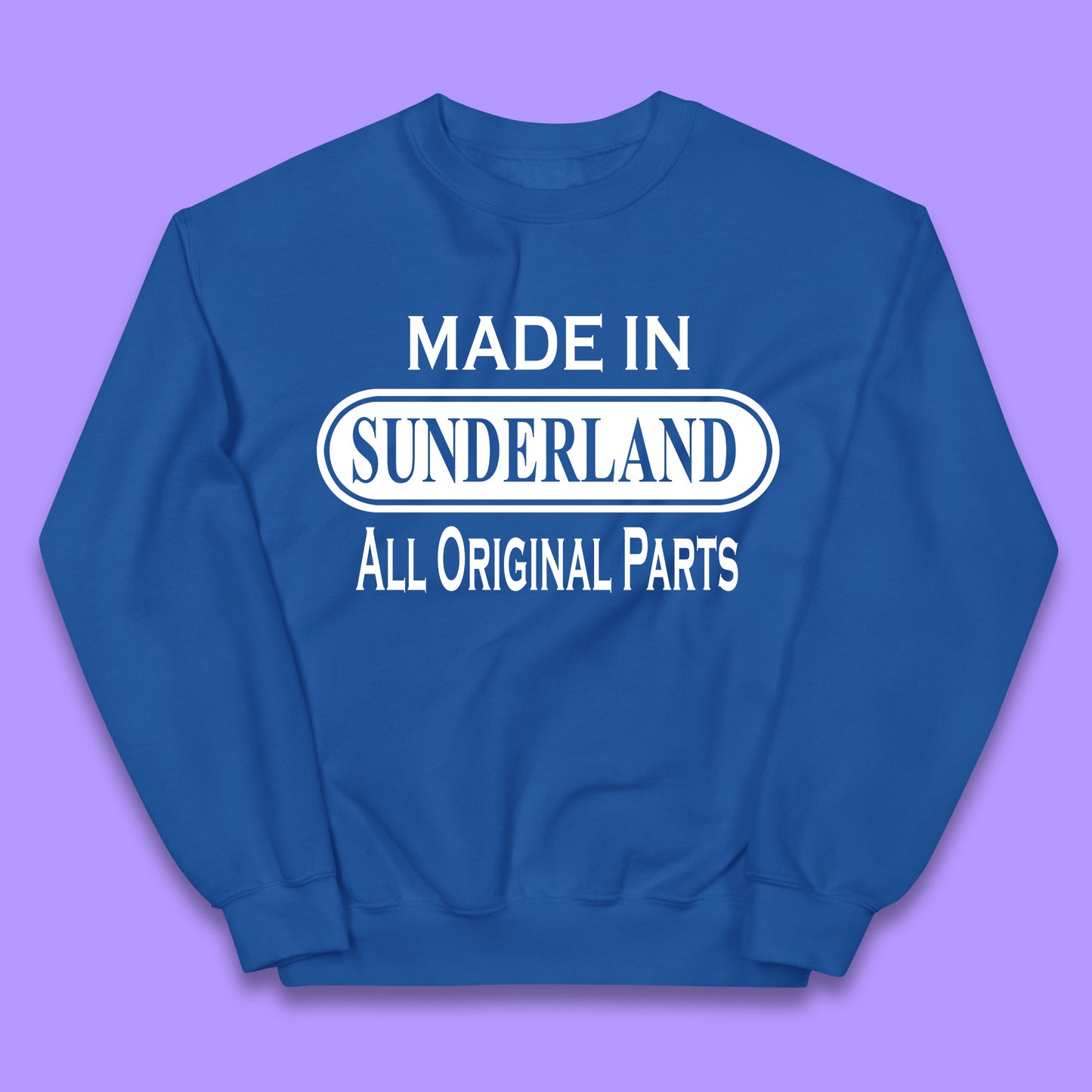Made In Sunderland All Original Parts Vintage Retro Birthday Port City In Tyne And Wear, England Gift Kids Jumper