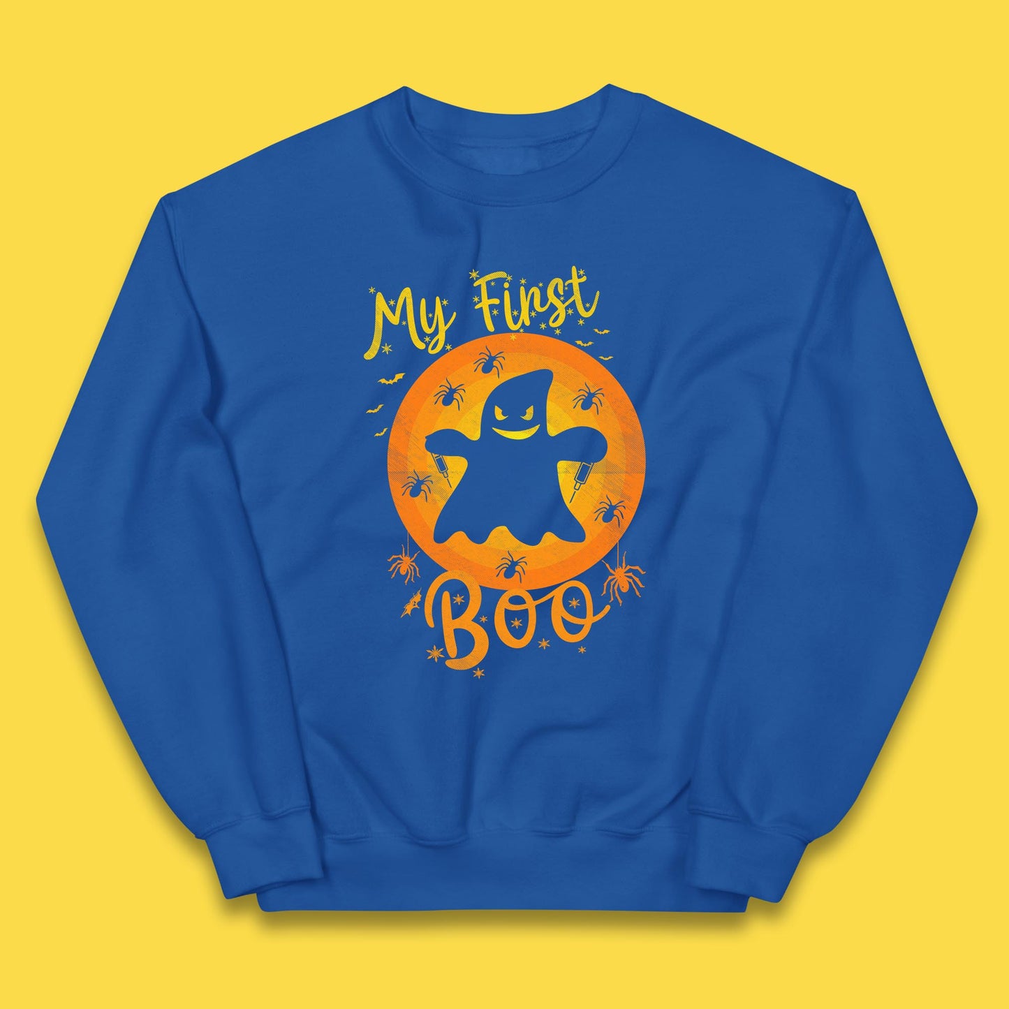 My First Boo Halloween Funny Boo Ghost Horror Scary Creepy Season Kids Jumper