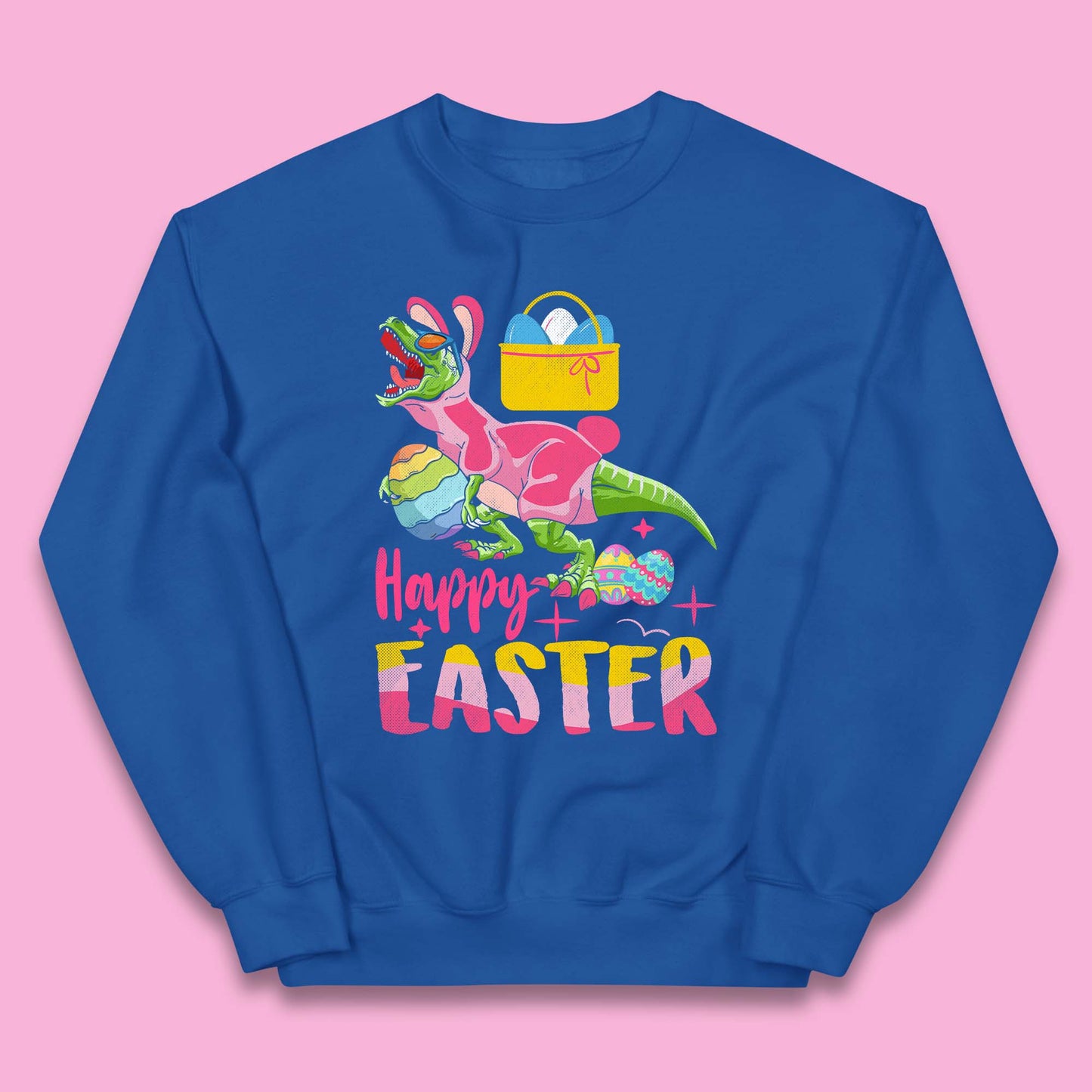 Happy Dinosaur Easter Kids Jumper