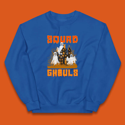 Squad Ghouls Halloween Boo Ghost Horror Scary Haunted House Kids Jumper