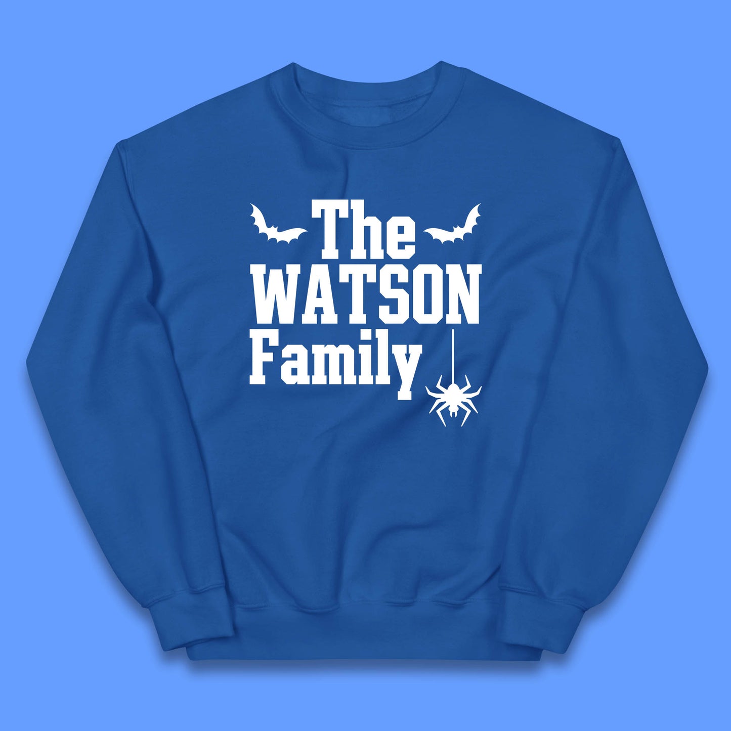 Personalised Halloween Family Your Name Horror Scary Spooky Matching Costume Kids Jumper