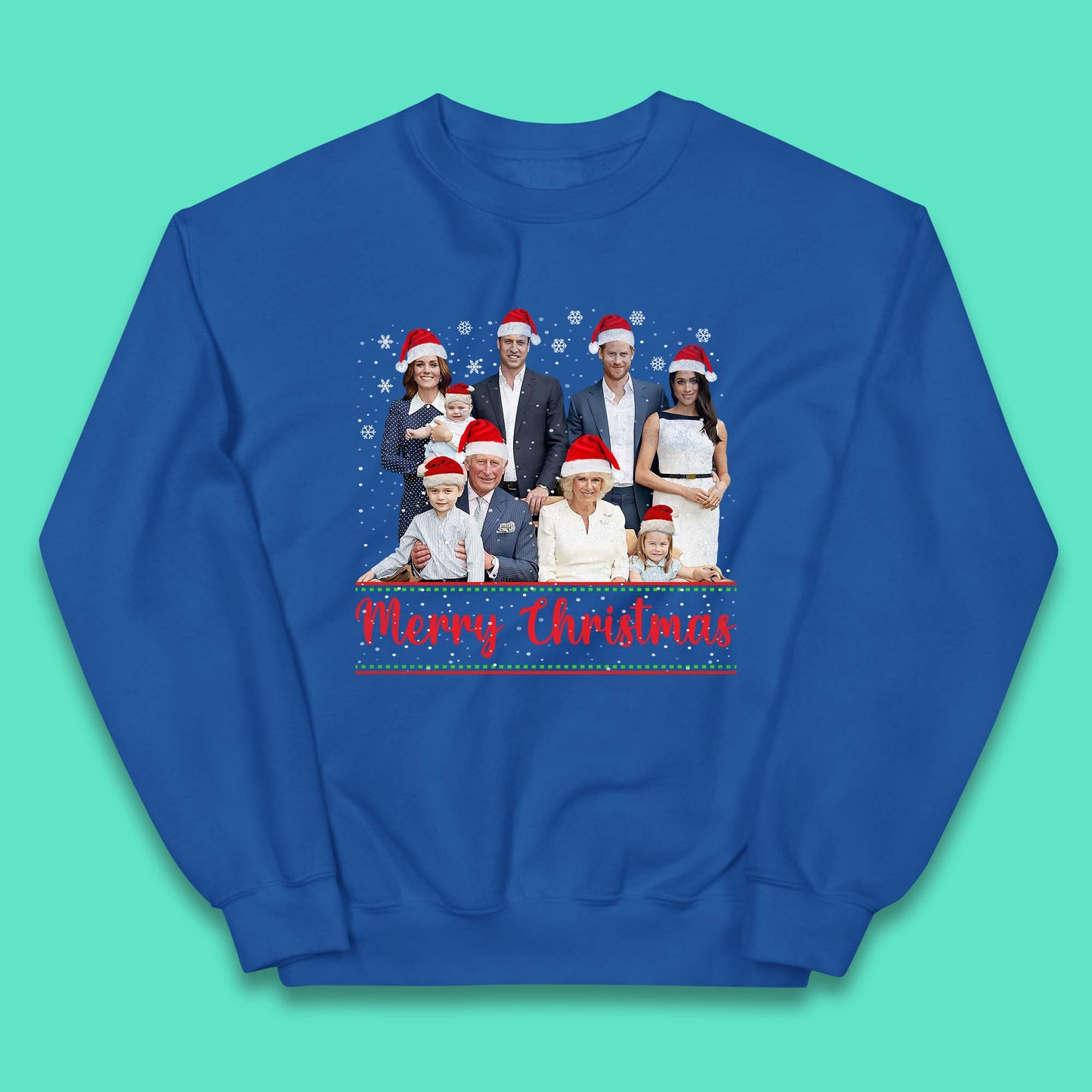 British Royal Family Succession Christmas Kids Jumper