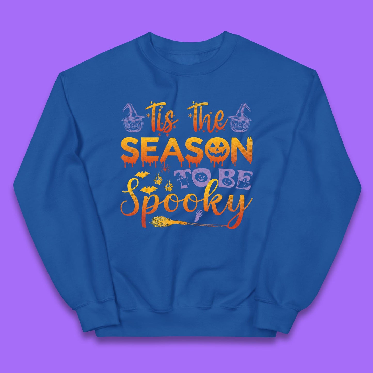 Tis The Season To Be Spooky Halloween Creepy Season Kids Jumper