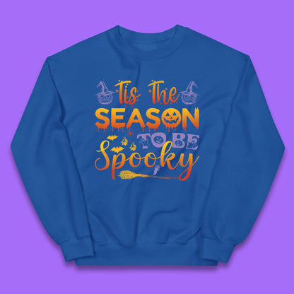 Tis The Season To Be Spooky Halloween Creepy Season Kids Jumper