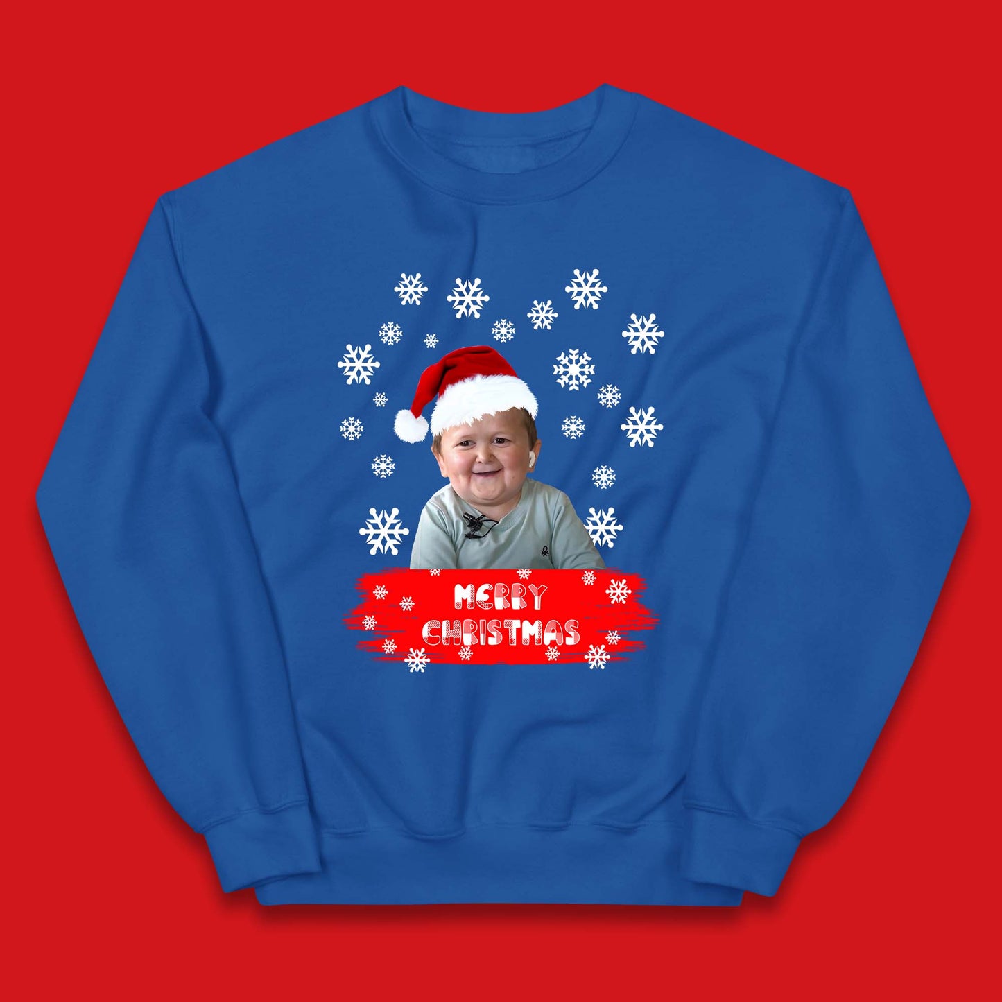 Merry Christmas Hasbulla Snowflakes Kids Jumper
