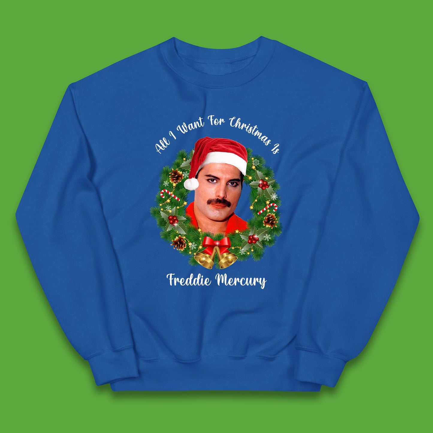 Freddie Mercury Christmas Kids Jumper