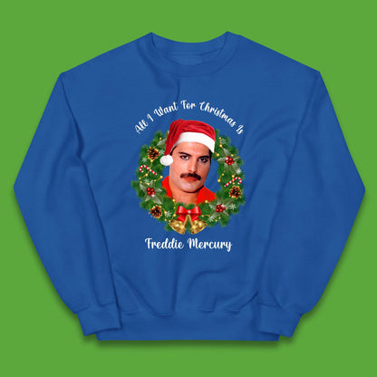 Freddie Mercury Christmas Kids Jumper