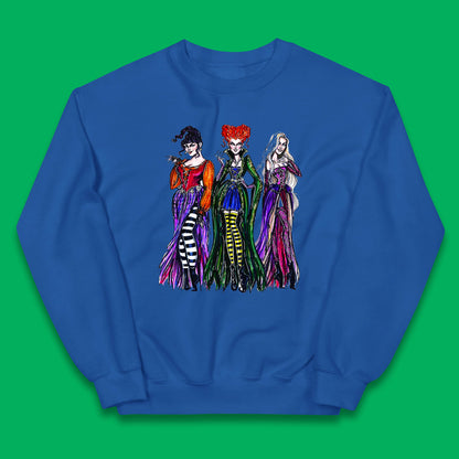 Halloween The Sanderson Sisters From Hocus Pocus Vintage Halloween Witches Kids Jumper