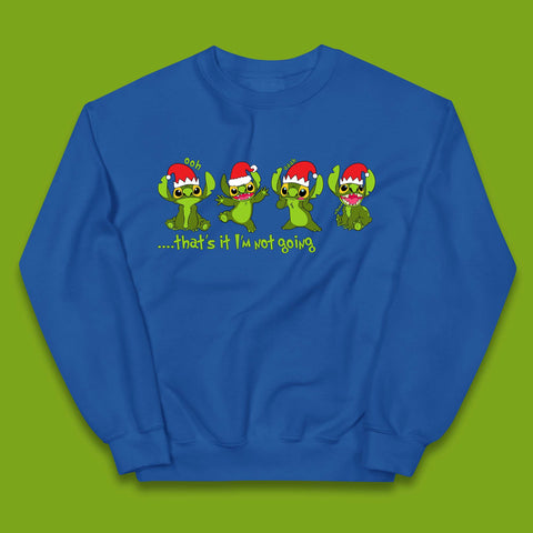 Grinch Stitch Christmas Kids Jumper